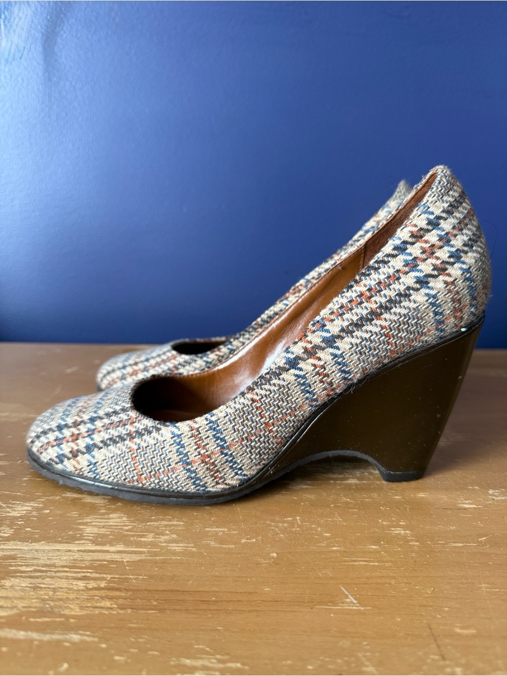 Cole Haan Nike Insole Wedge Pump in Multi-Tweed Pattern - Women's Heel